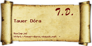Tauer Dóra névjegykártya
